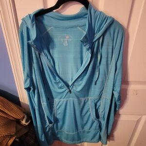 Tangerine Running Workout Jacket Size XL Light Blue